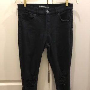 Express black skinny jeans